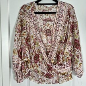 Andthewhy Floral Top Size Small